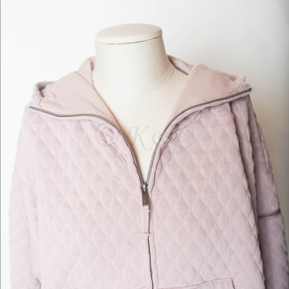 Free People Movement Quilted Zip Hoodie NEW Medium - Picture 4 of 5